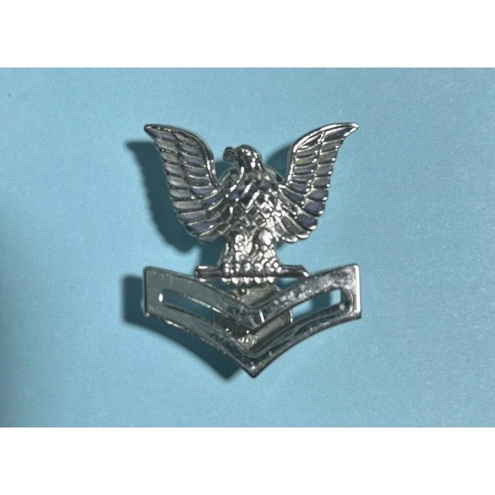 US NAVY USN Petty Officer Second Class PO2 E-5 Collar Insignia